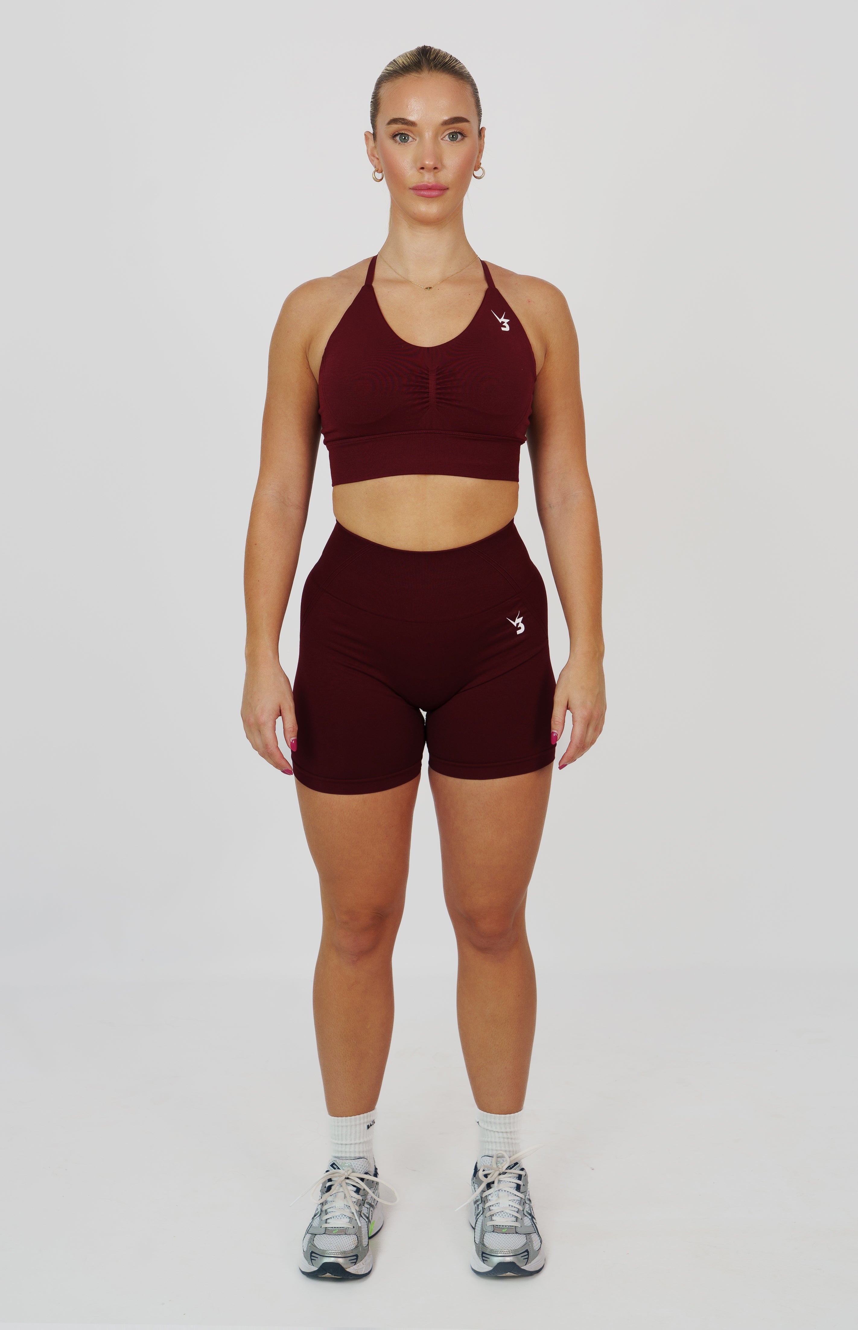 Tempo Seamless Scrunch Shorts - Pomegranate Red